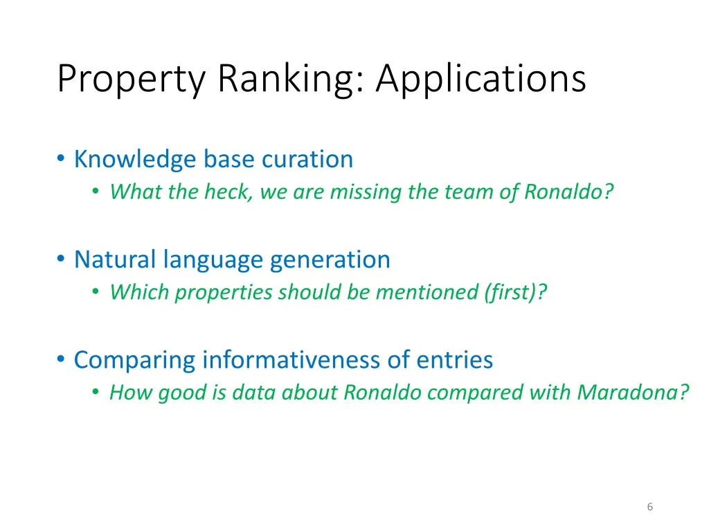 property ranking applications