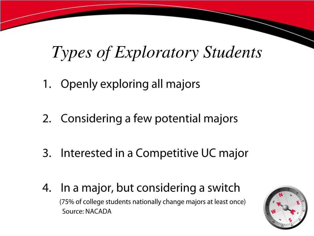 types of exploratory students