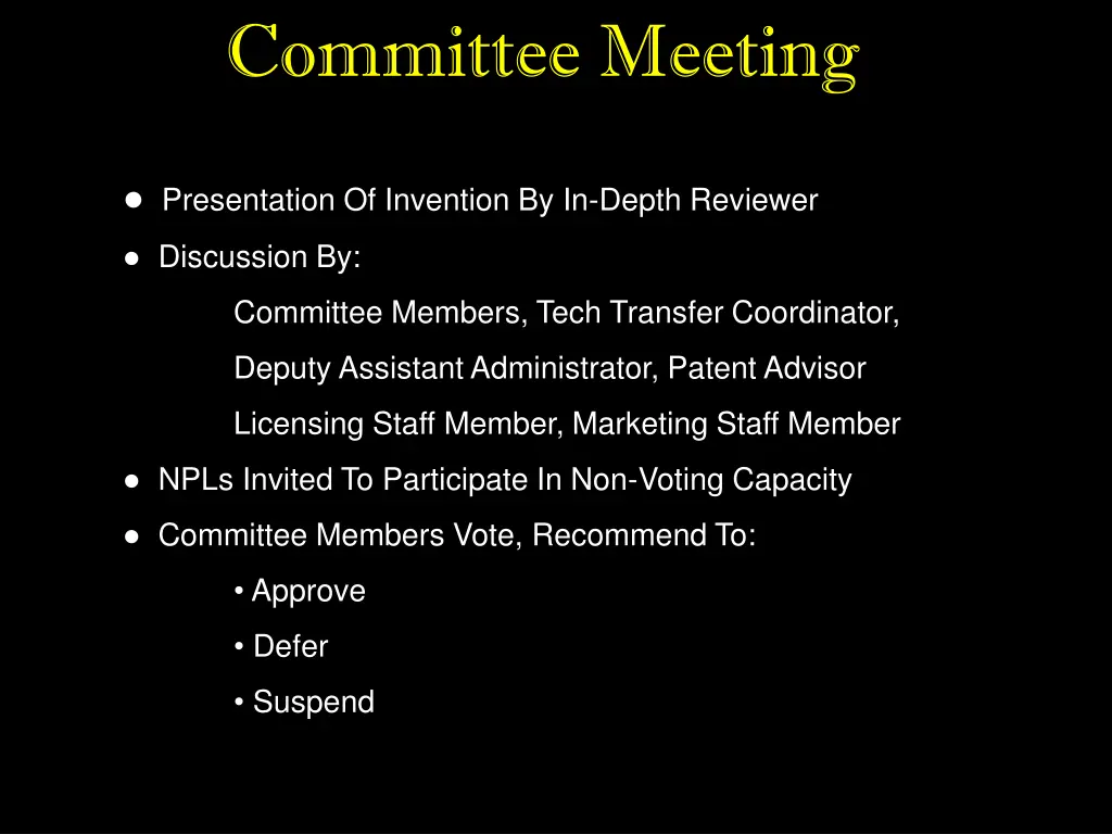 committee meeting