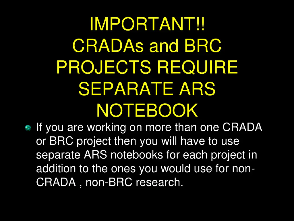 important cradas and brc projects require