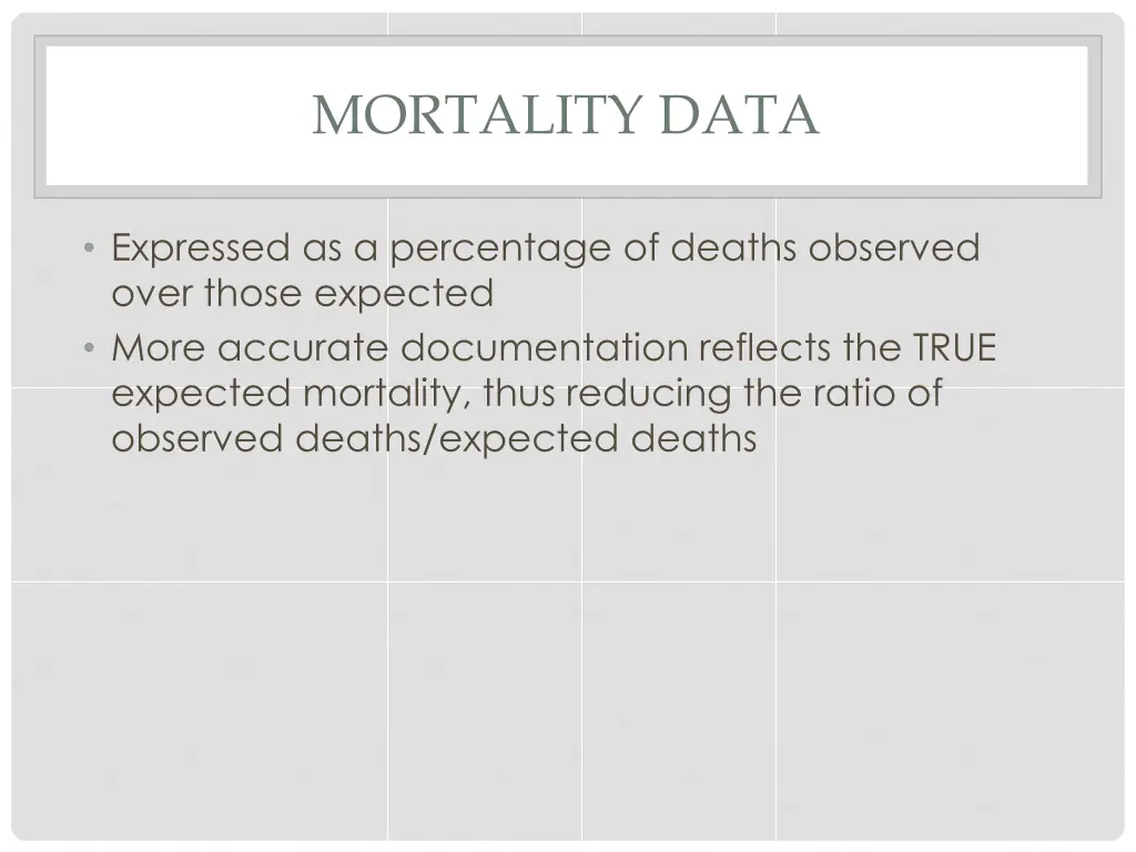 mortality data