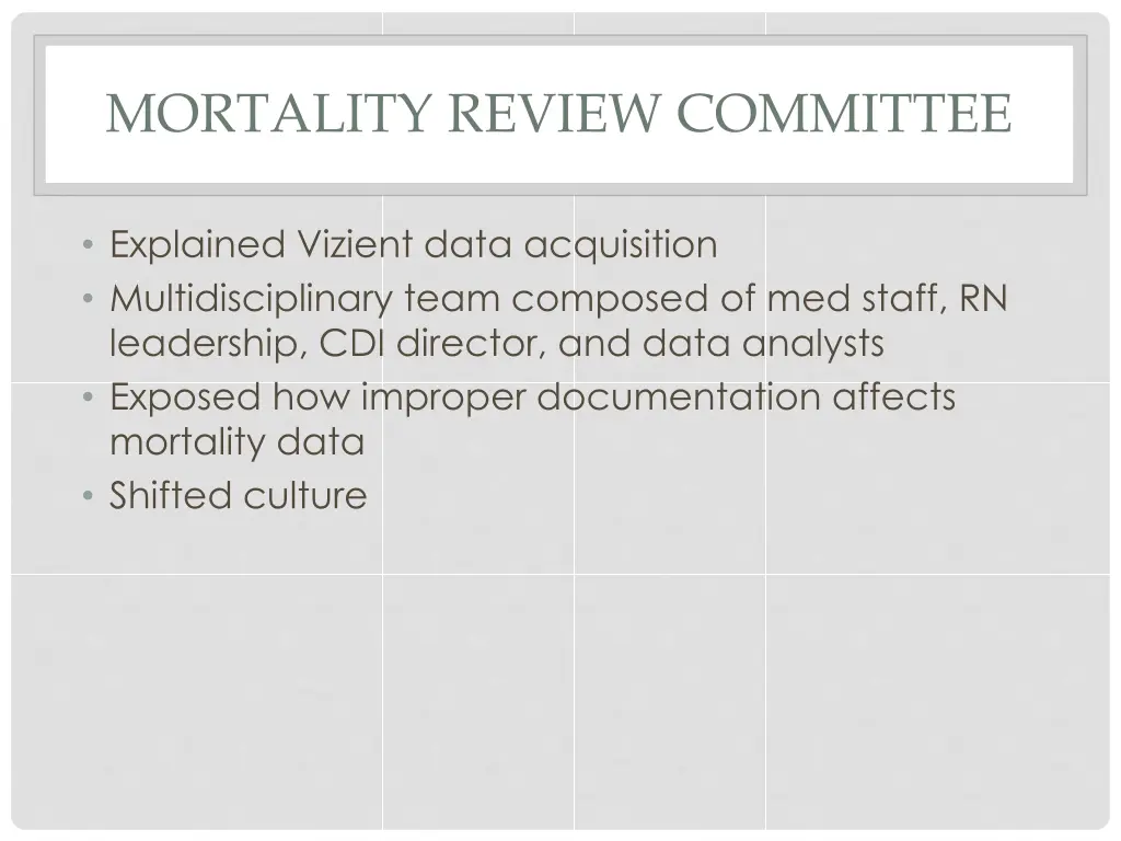 mortality review committee