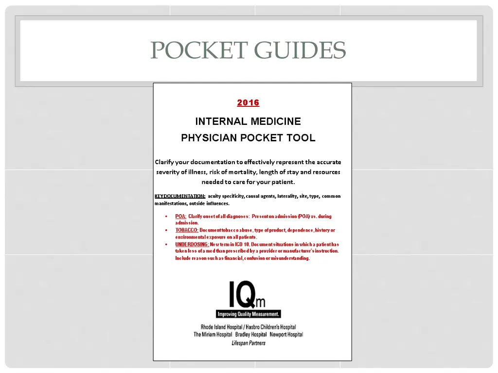 pocket guides