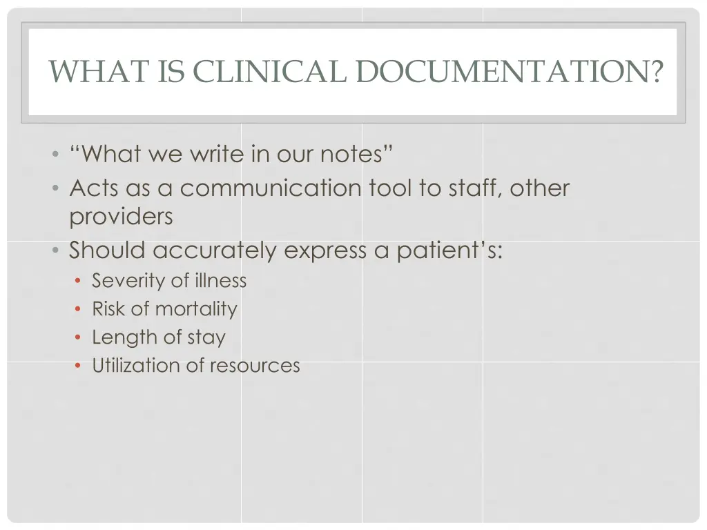 what is clinical documentation