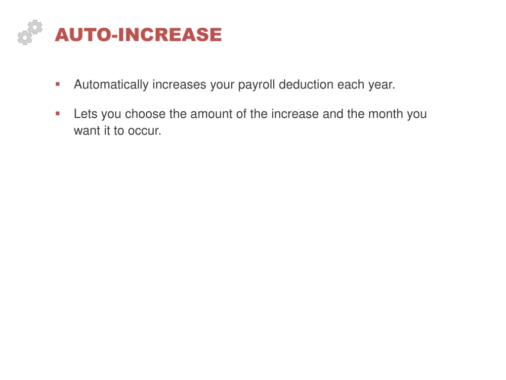 auto increase