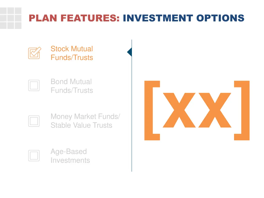 plan features investment options