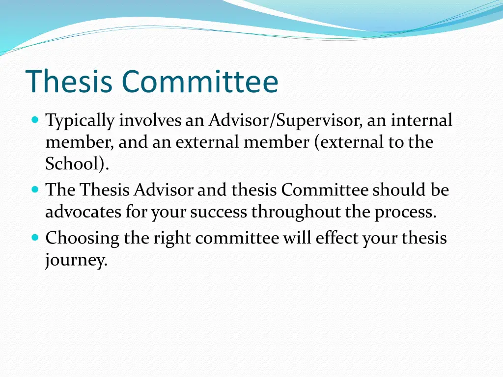 thesis committee