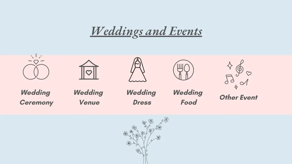 weddings and events