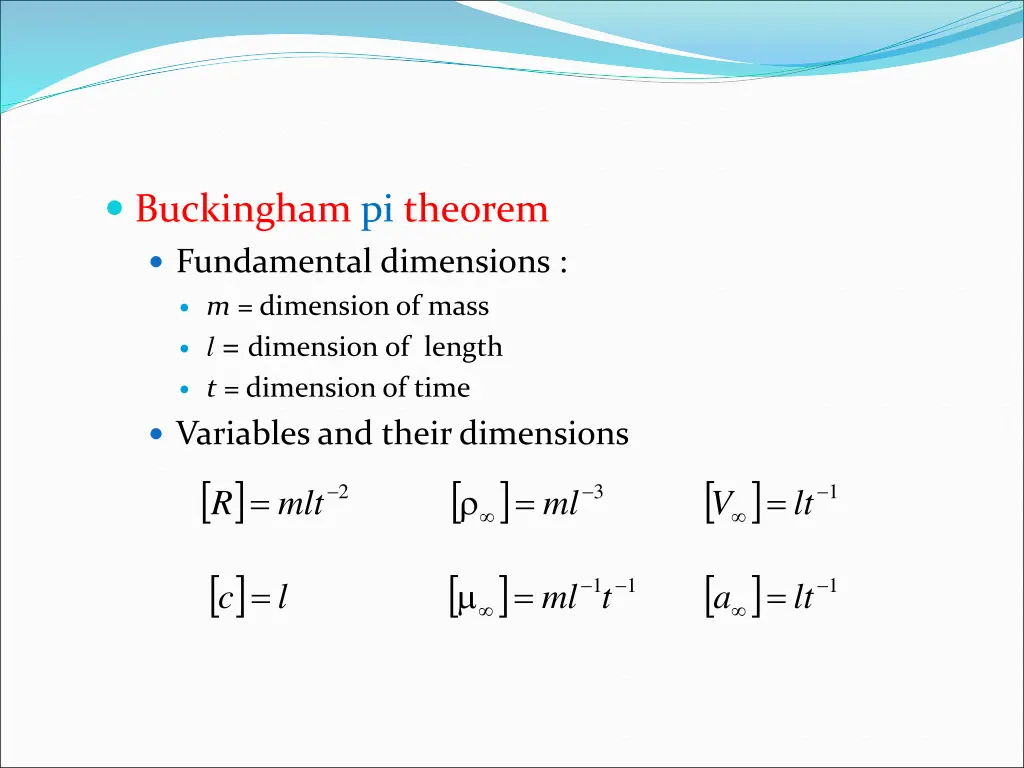 buckingham pi theorem