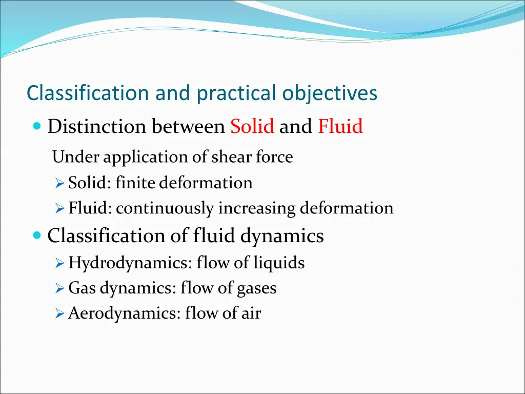 classification and practical objectives