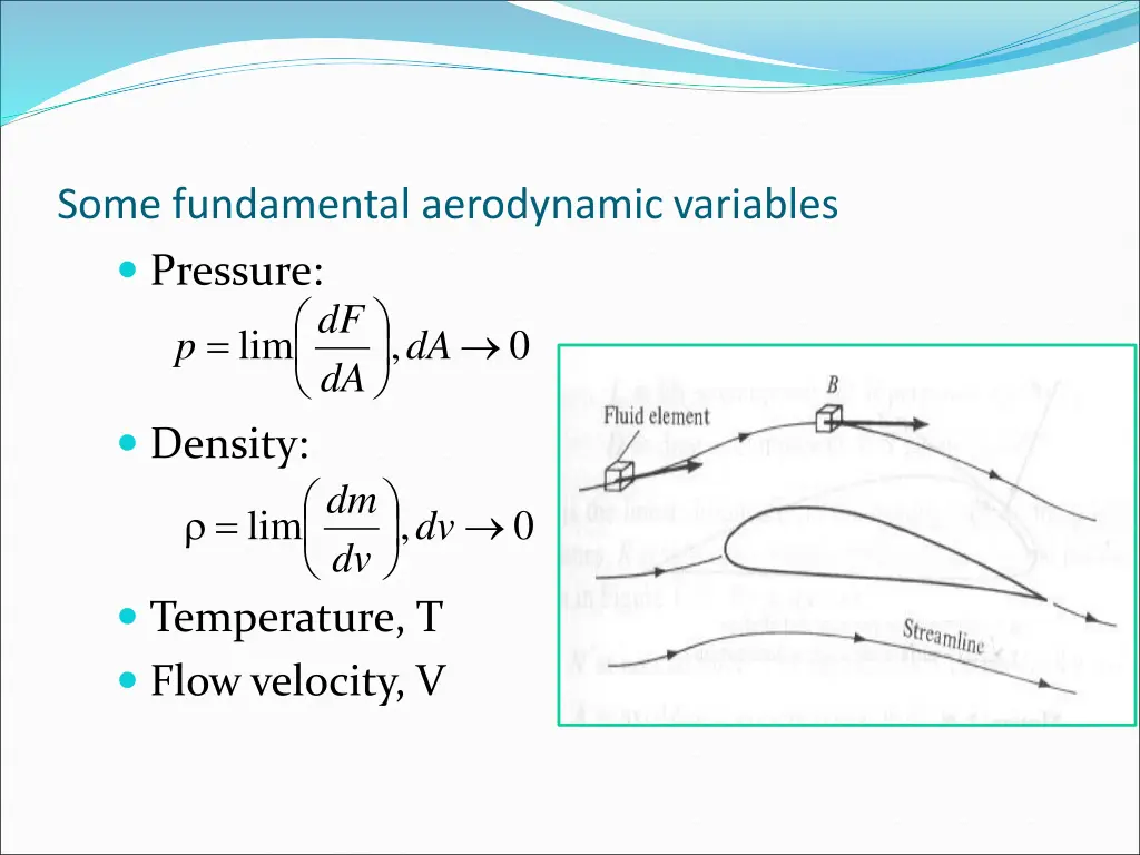 some fundamental aerodynamic variables pressure da