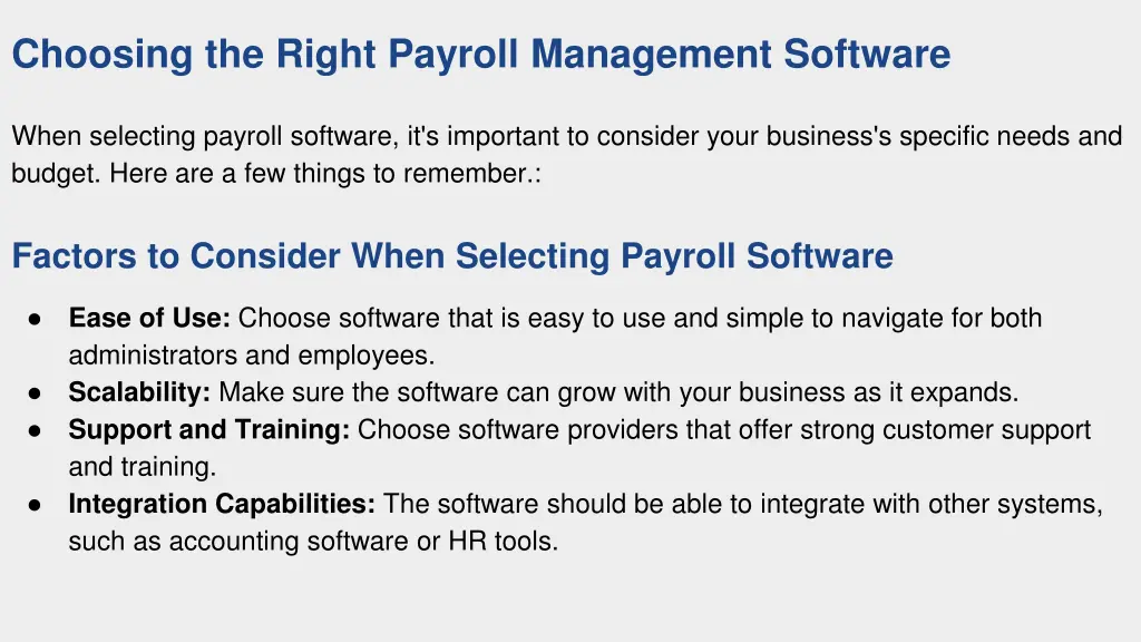 choosing the right payroll management software