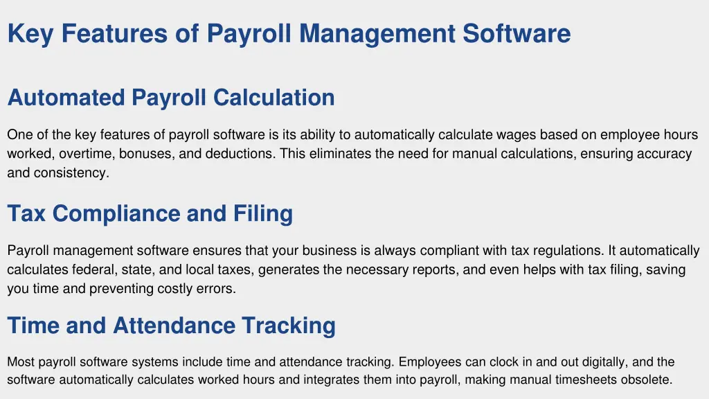 key features of payroll management software