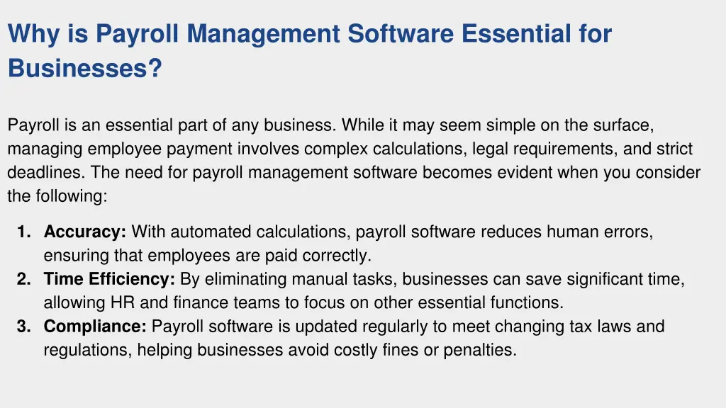 why is payroll management software essential