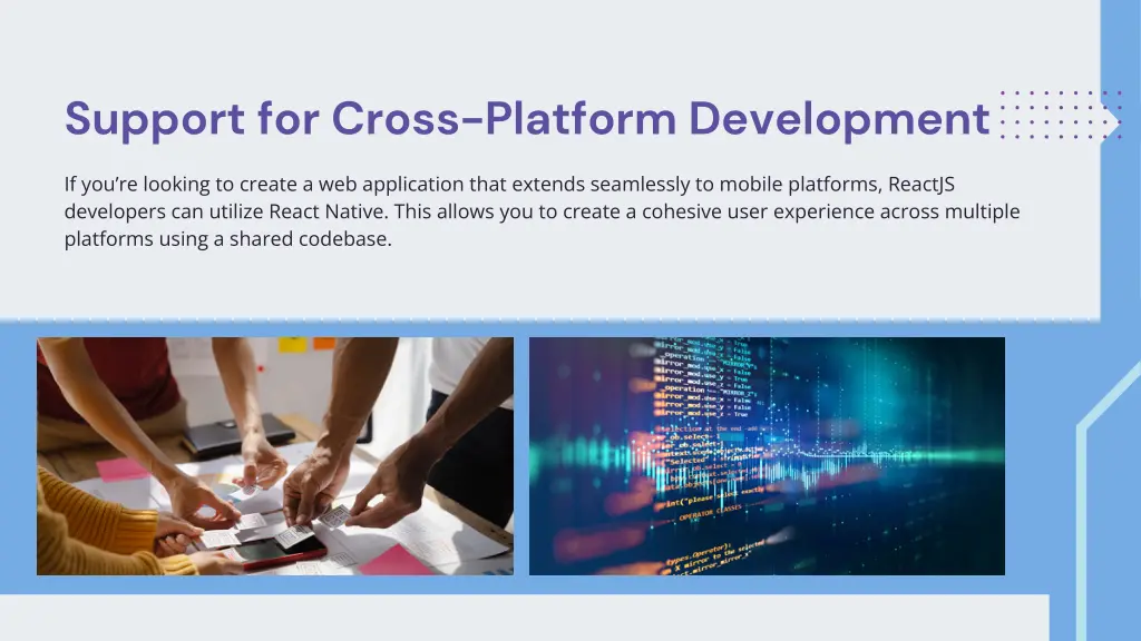 support for cross platform development