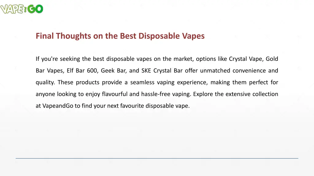 final thoughts on the best disposable vapes