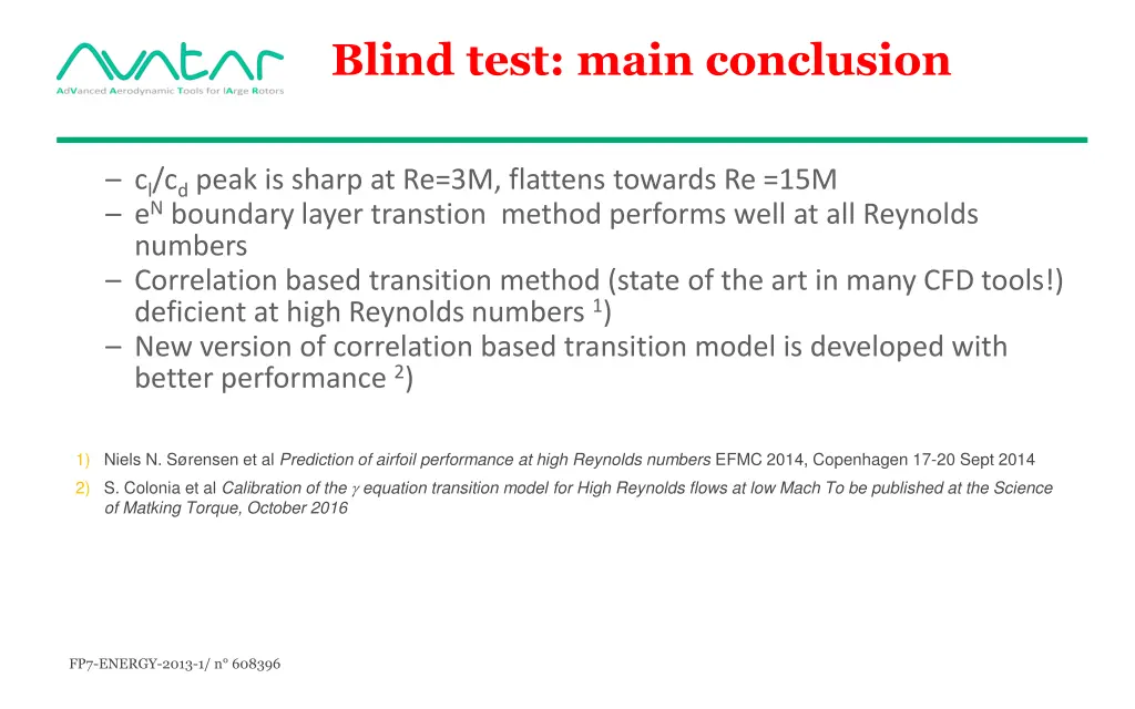 blind test main conclusion