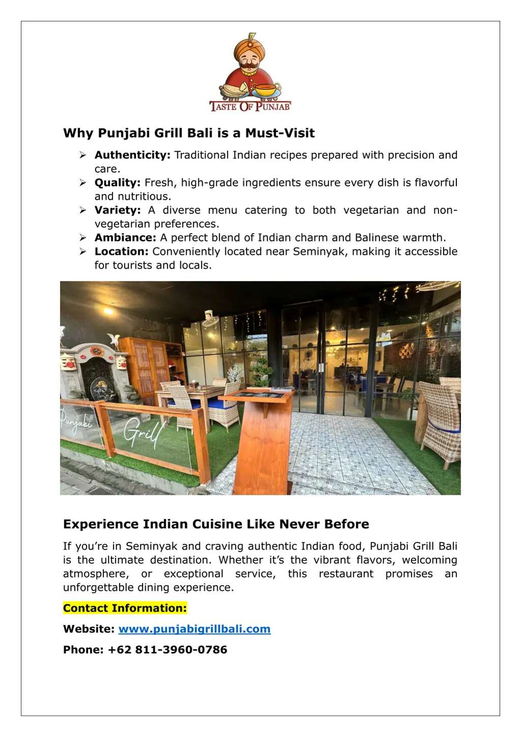 why punjabi grill bali is a must visit