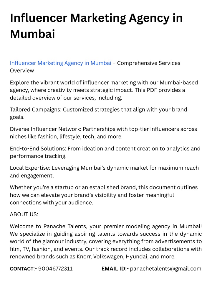 influencer marketing agency in mumbai