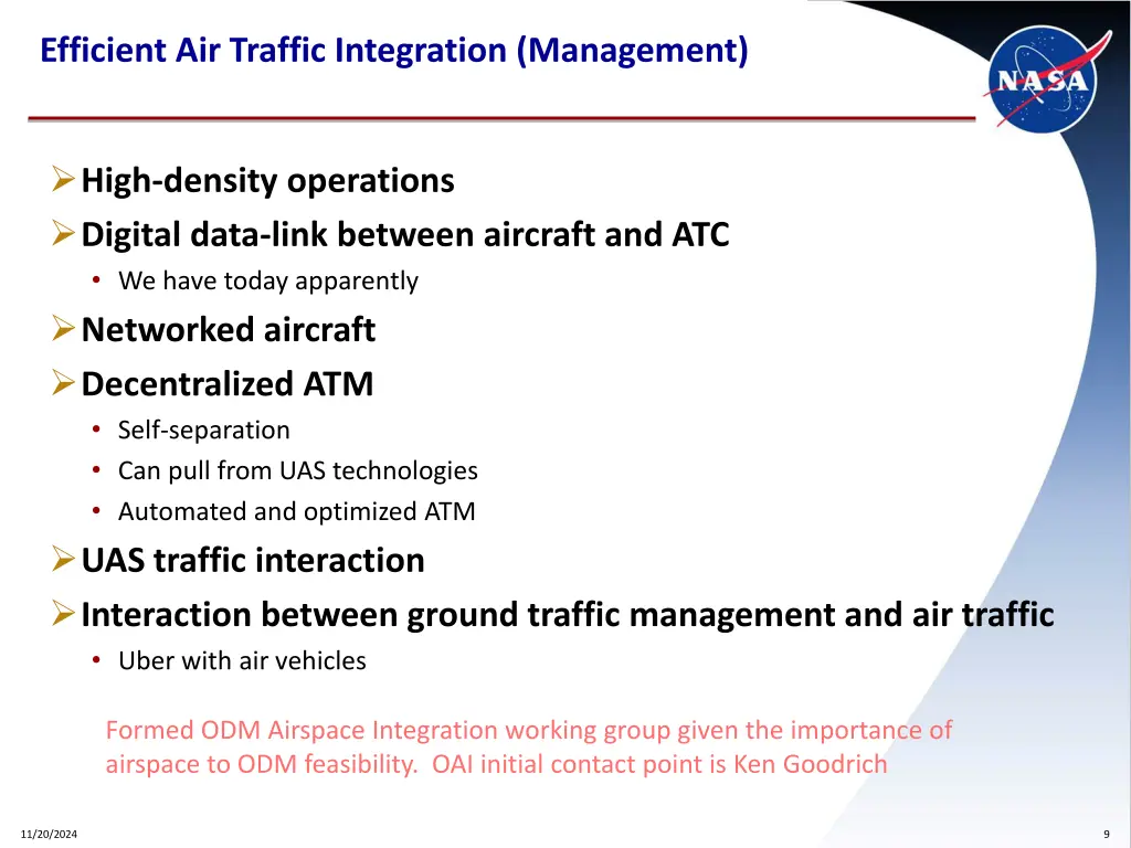 efficient air traffic integration management