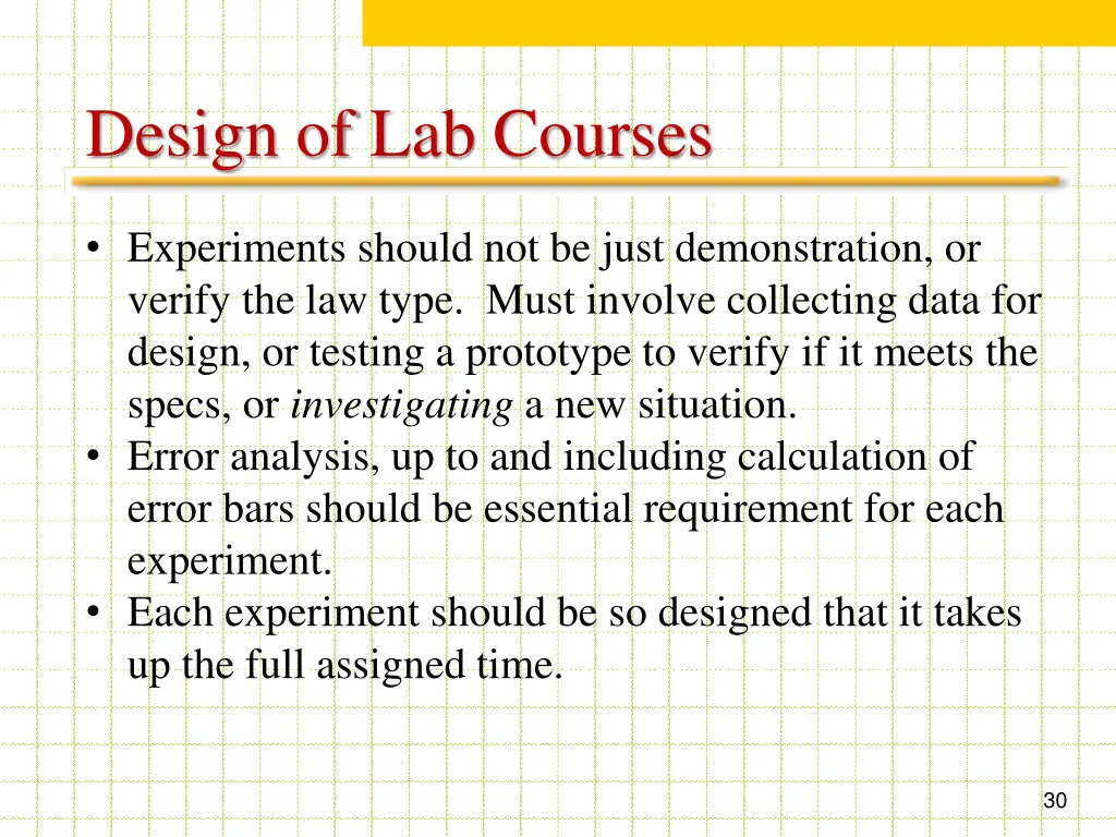 design of lab courses 1