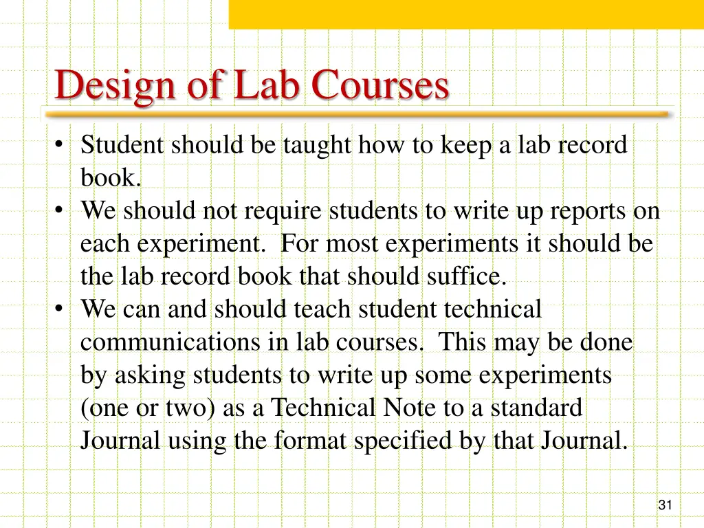 design of lab courses 2