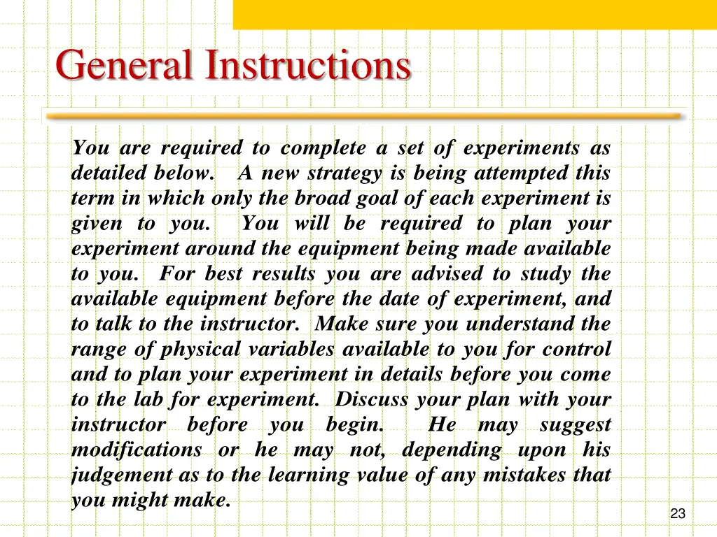 general instructions general instructions