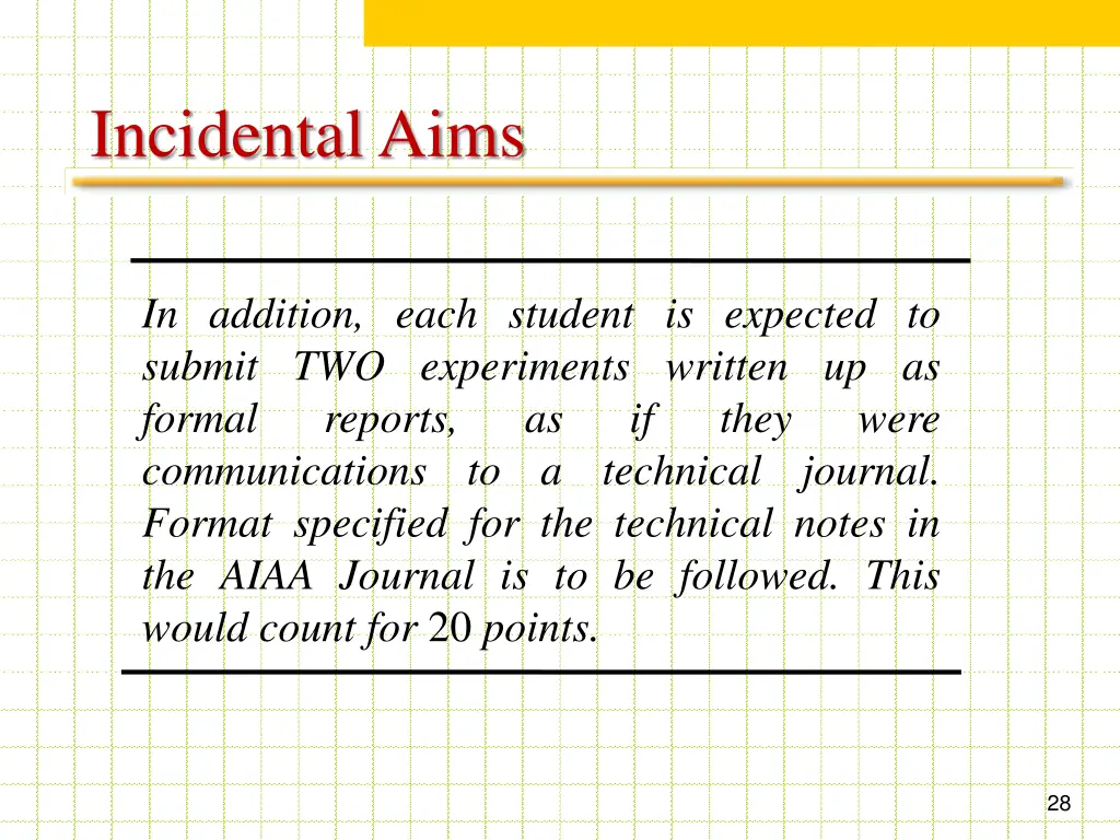 incidental aims 1