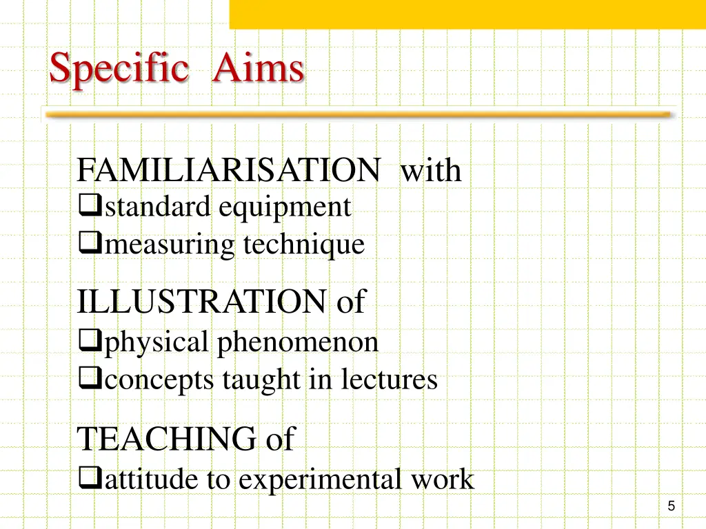 specific aims