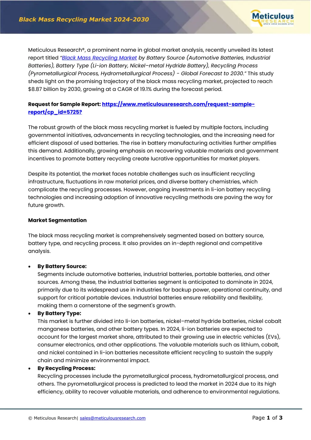 bla ck mass recycling market 202 4 20 30