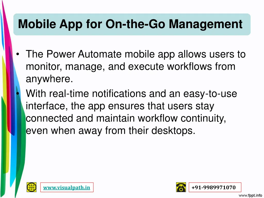 mobile app for on the go management