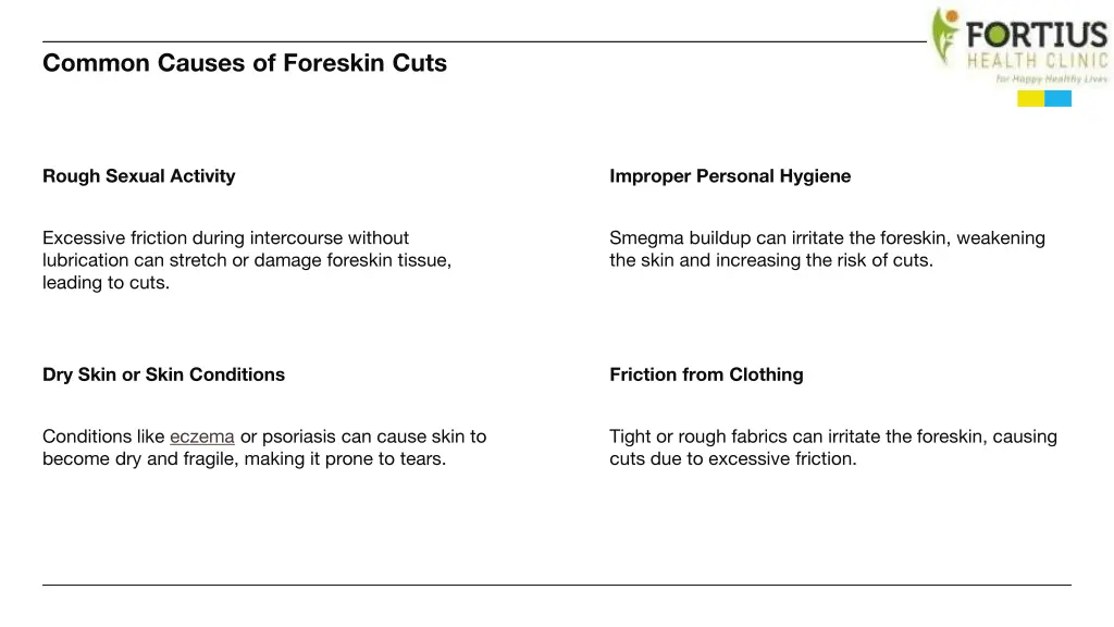 common causes of foreskin cuts