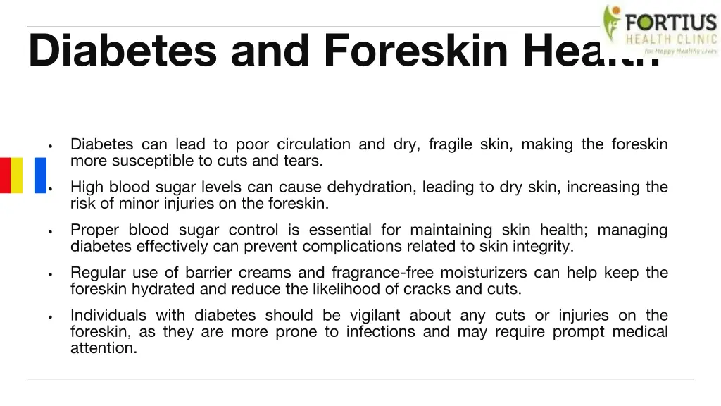 diabetes and foreskin health