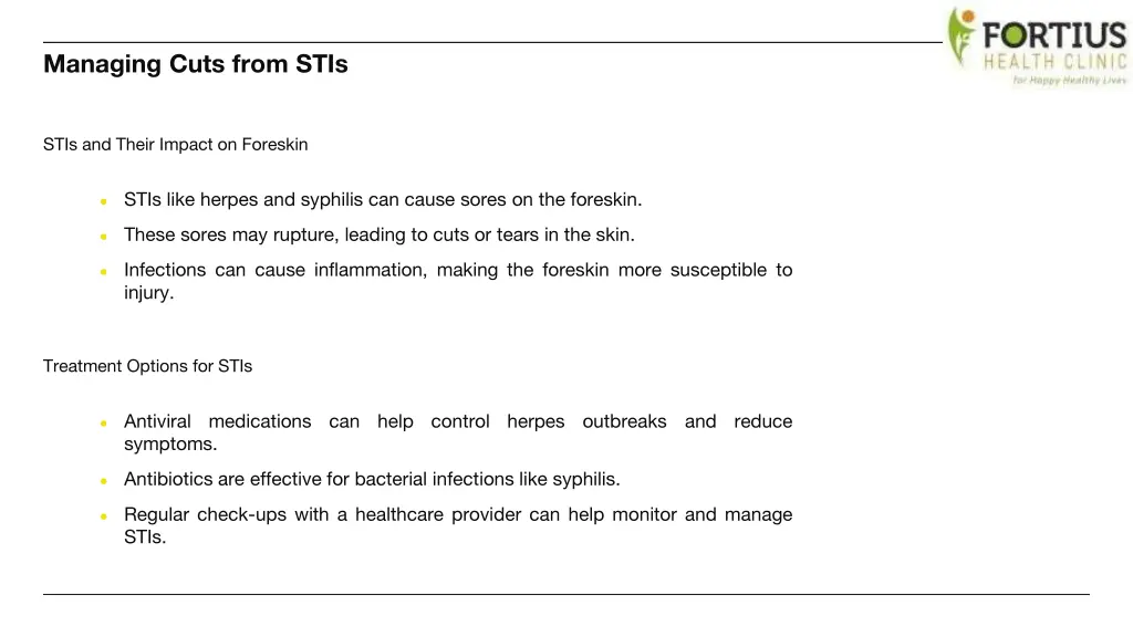 managing cuts from stis