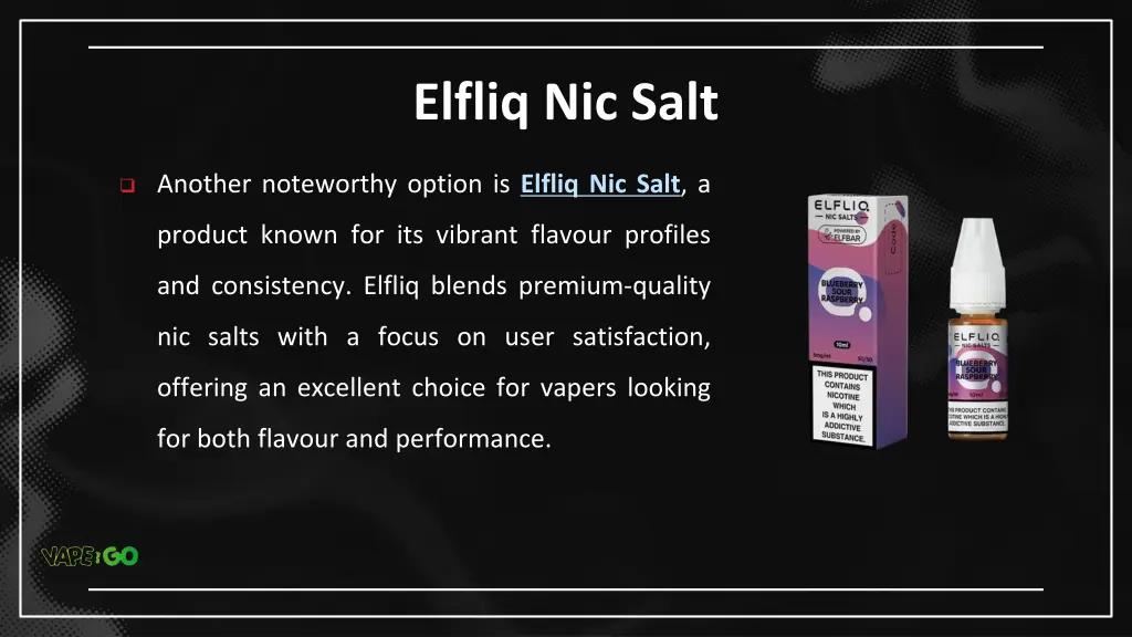 elfliq nic salt