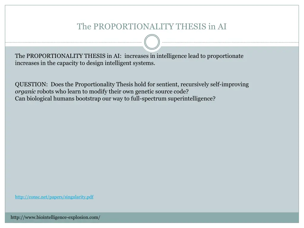 the proportionality thesis in ai