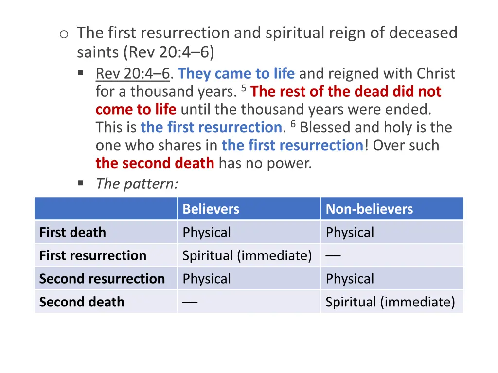 o the first resurrection and spiritual reign 3