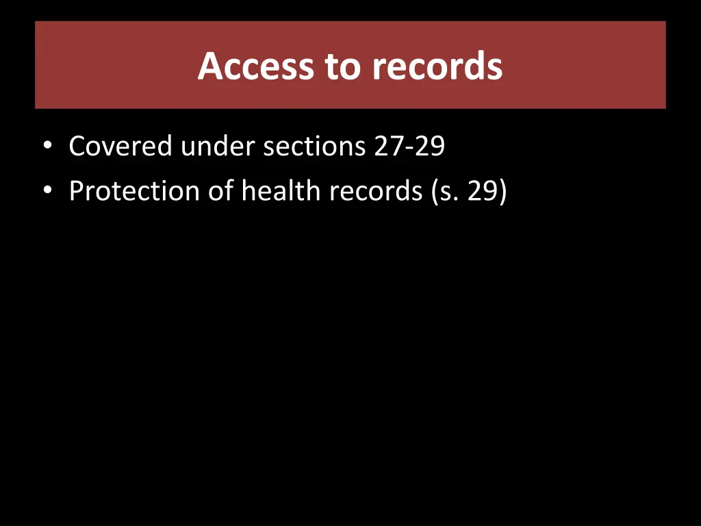 access to records