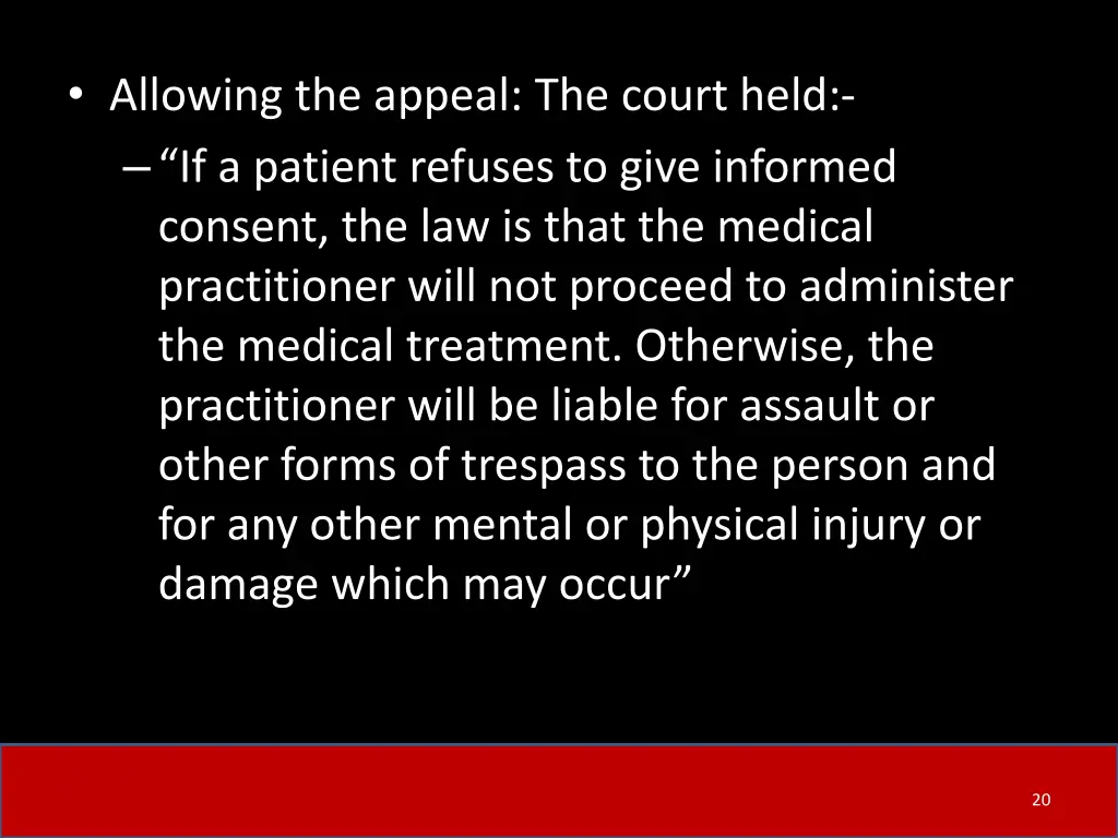 allowing the appeal the court held if a patient