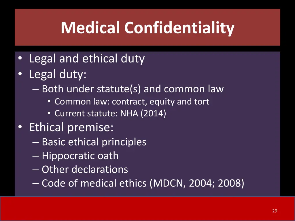 medical confidentiality