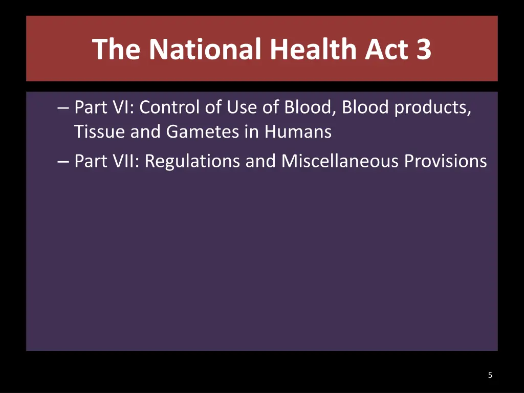 the national health act 3