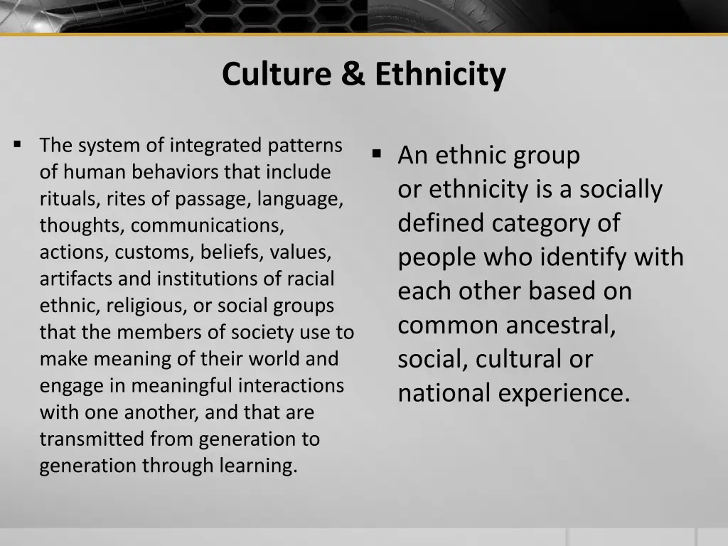 culture ethnicity