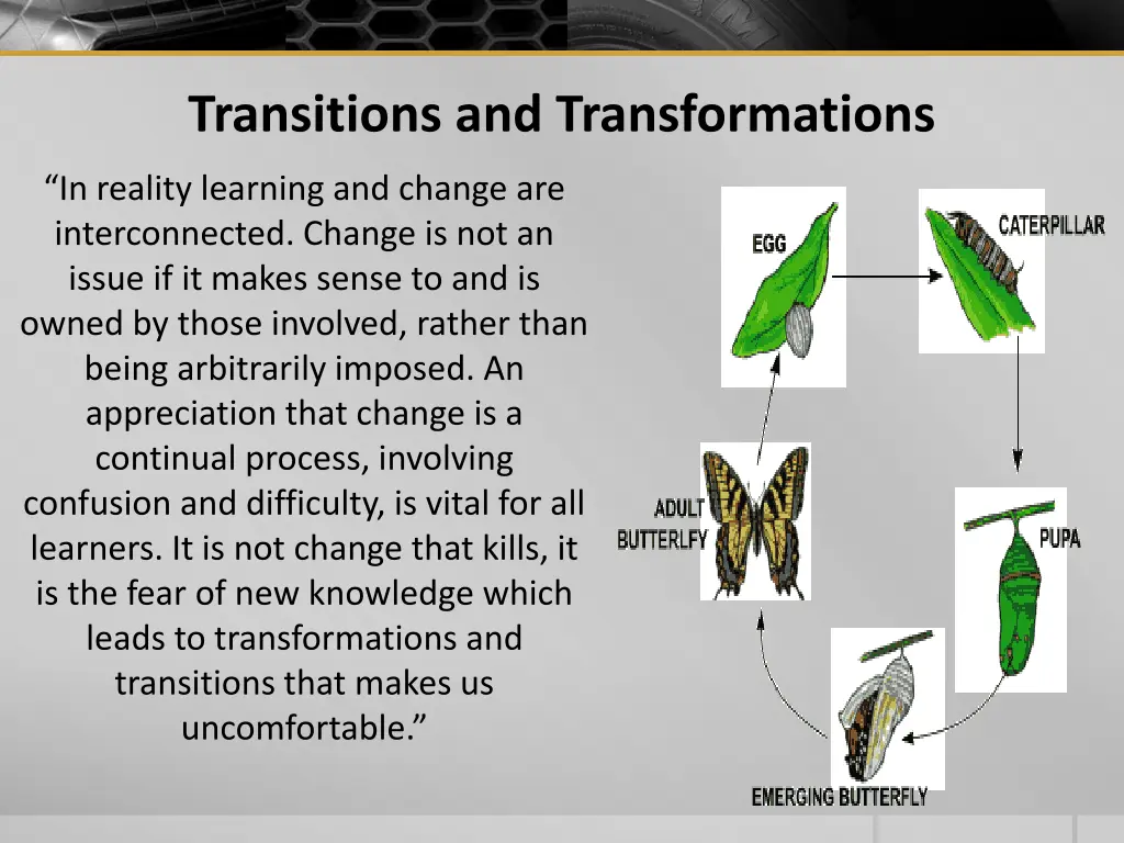 transitions and transformations