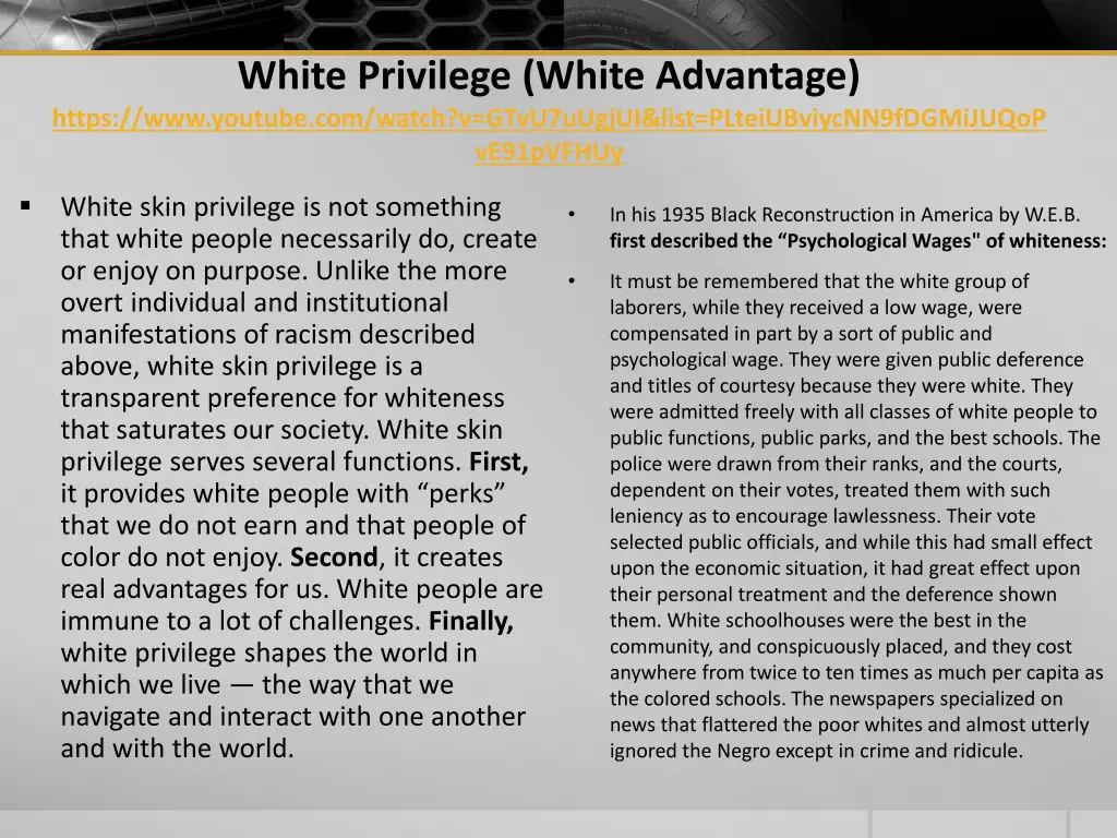 white privilege white advantage https www youtube