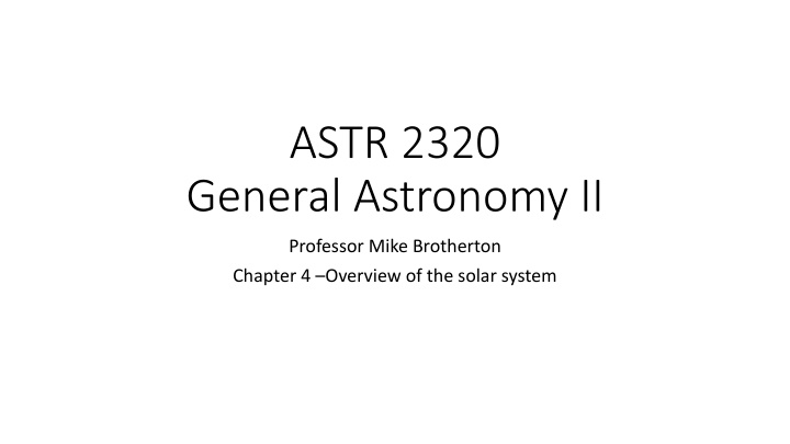 astr 2320 general astronomy ii