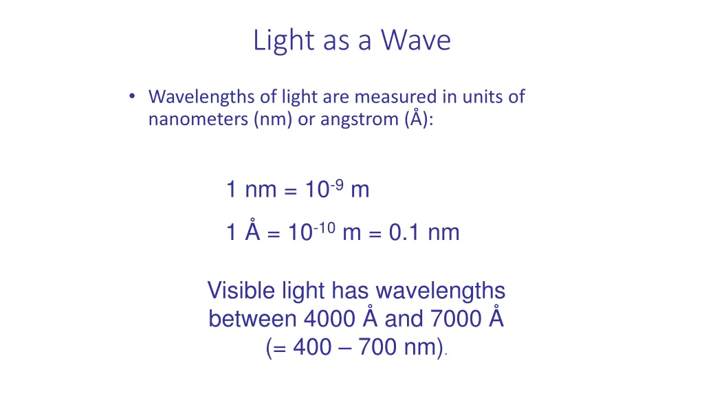 light as a wave 1