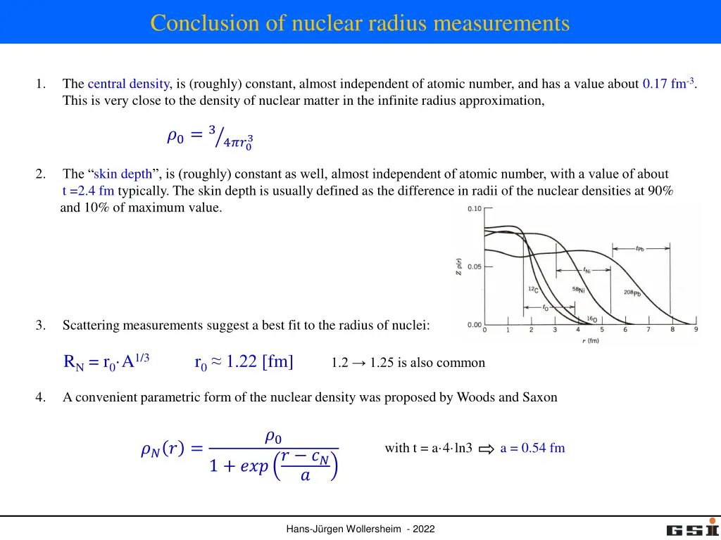 conclusion of nuclear radius measurements