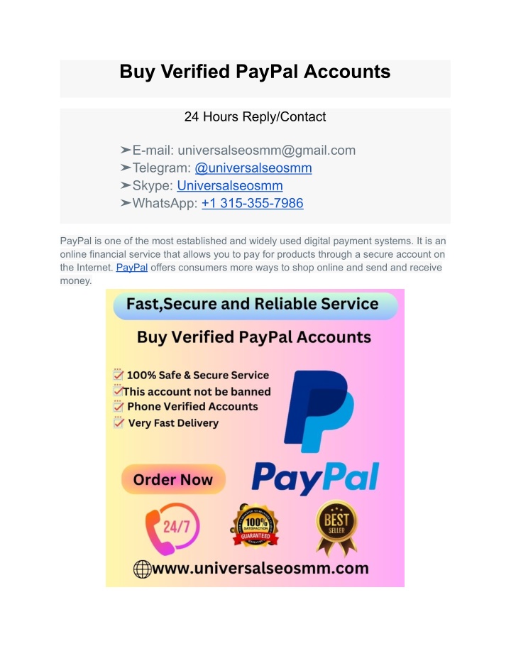 buy verified paypal accounts