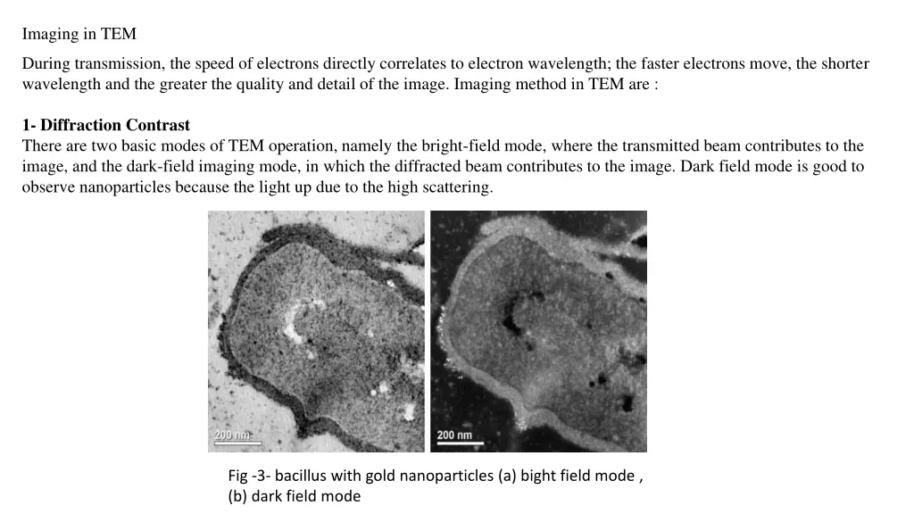 imaging in tem