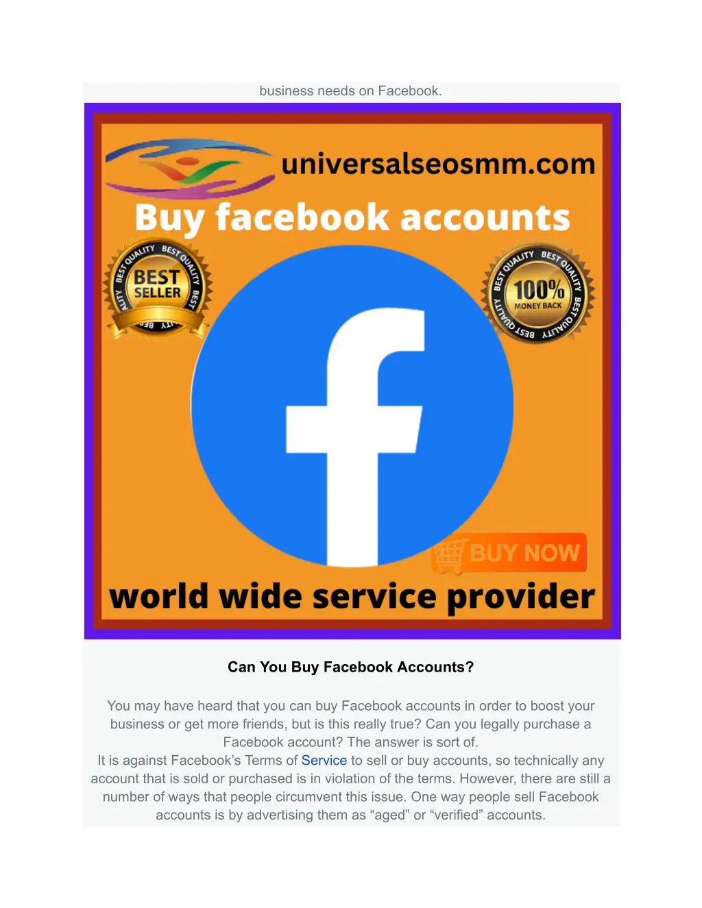 business needs on facebook